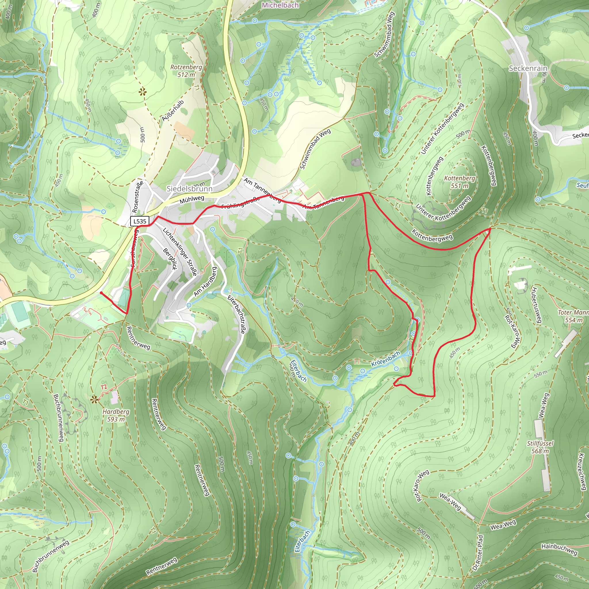 Krötenbrunnen Weg mobile static map