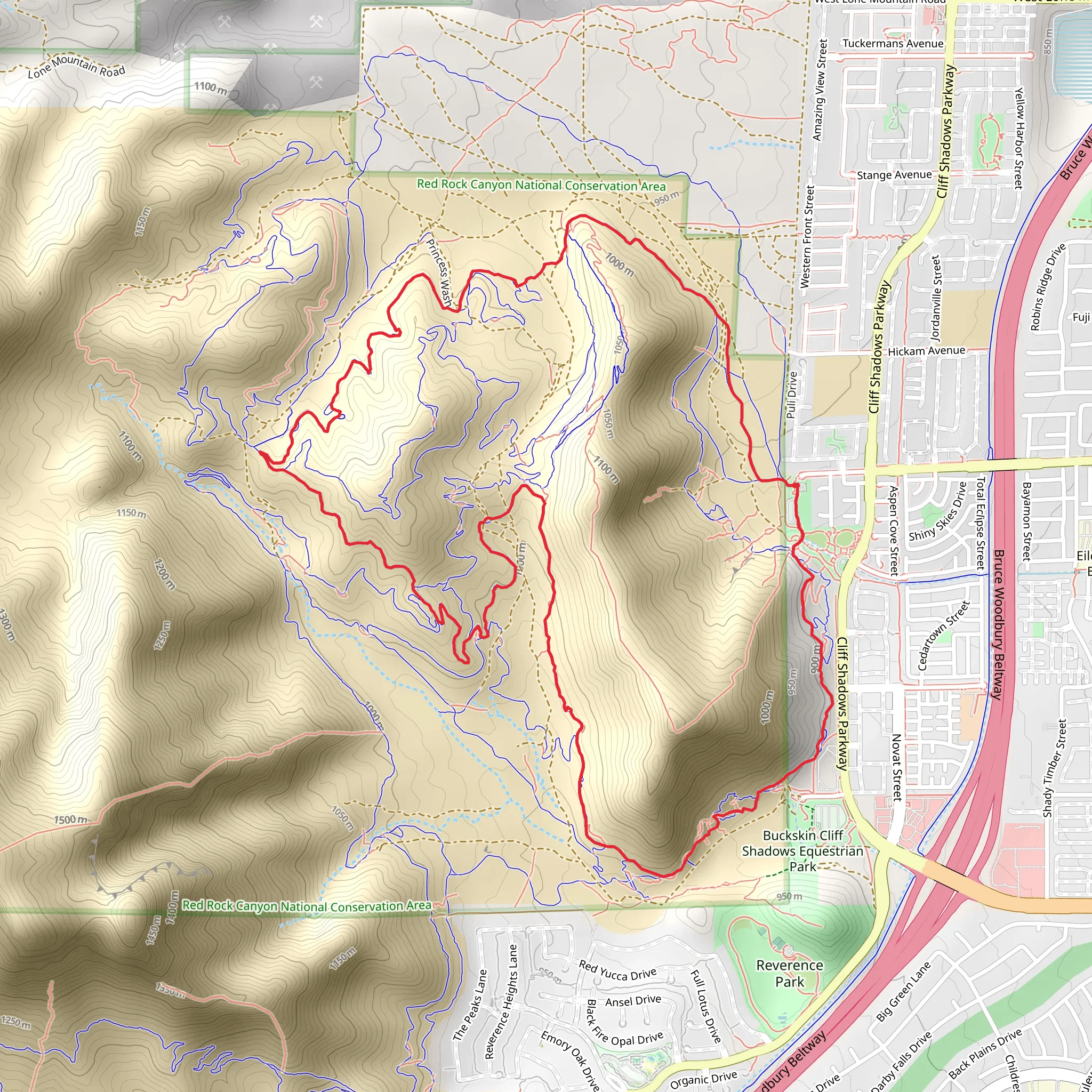 Big Horn and Middle Earth Loop mobile static map