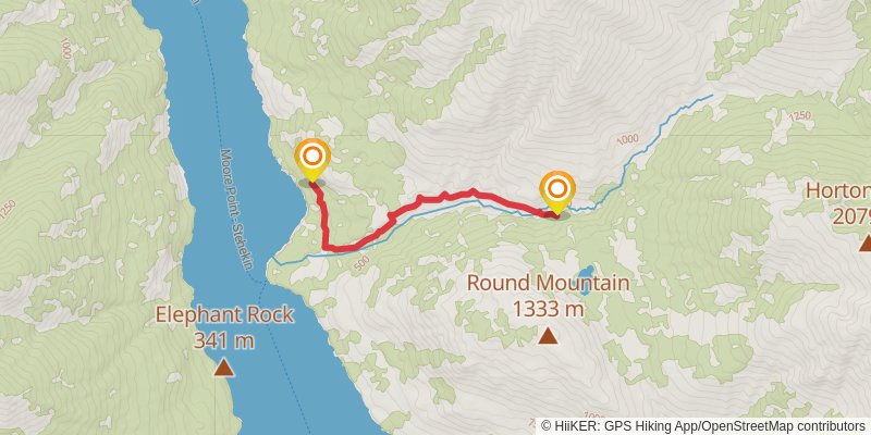 Horton Butte via Lakeshore Trail stage 2 Map