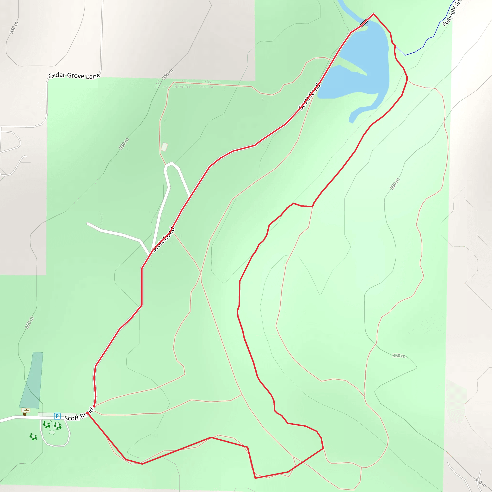 Spring Branch Loop from Scott Road mobile static map
