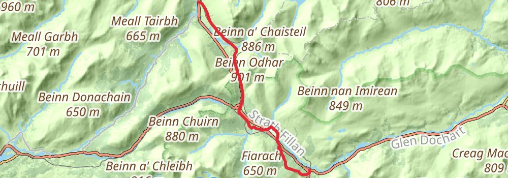 West Highland Line - Train and Hike 6-Day Moderate Tour (Hillwalk Tours) stage 2 Map
