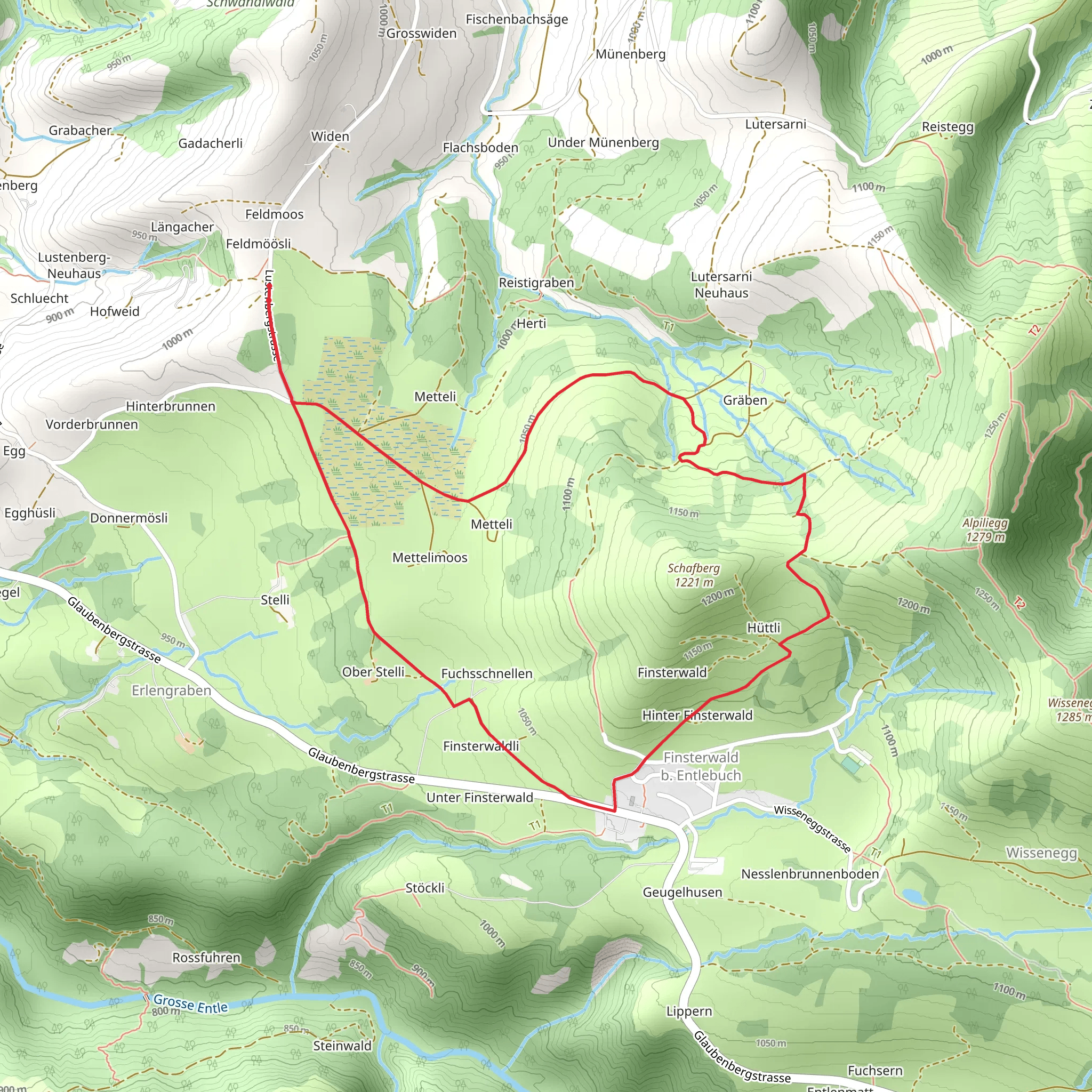 Mettelimoos Moorland Path mobile static map