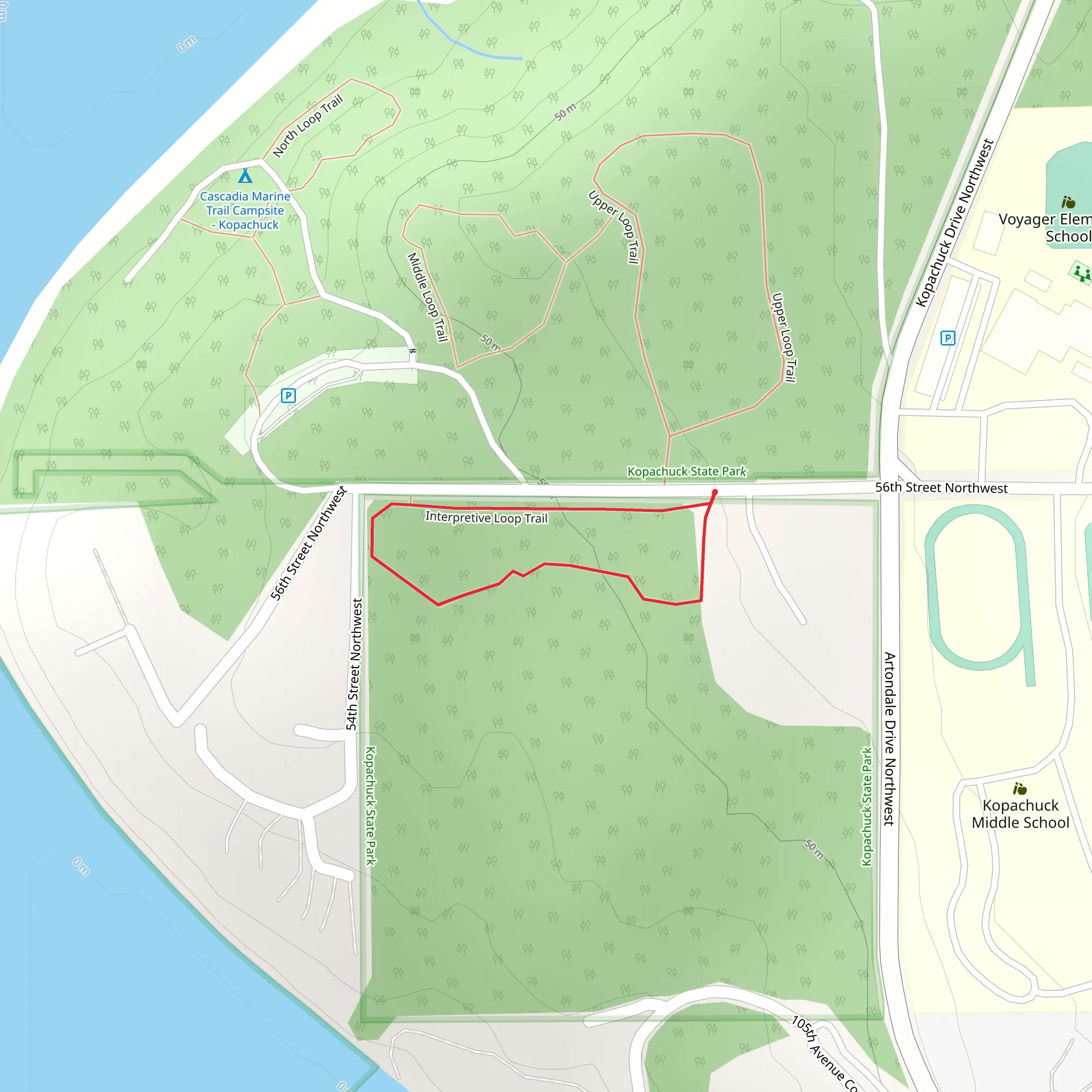 Interpretive Loop Trail mobile static map