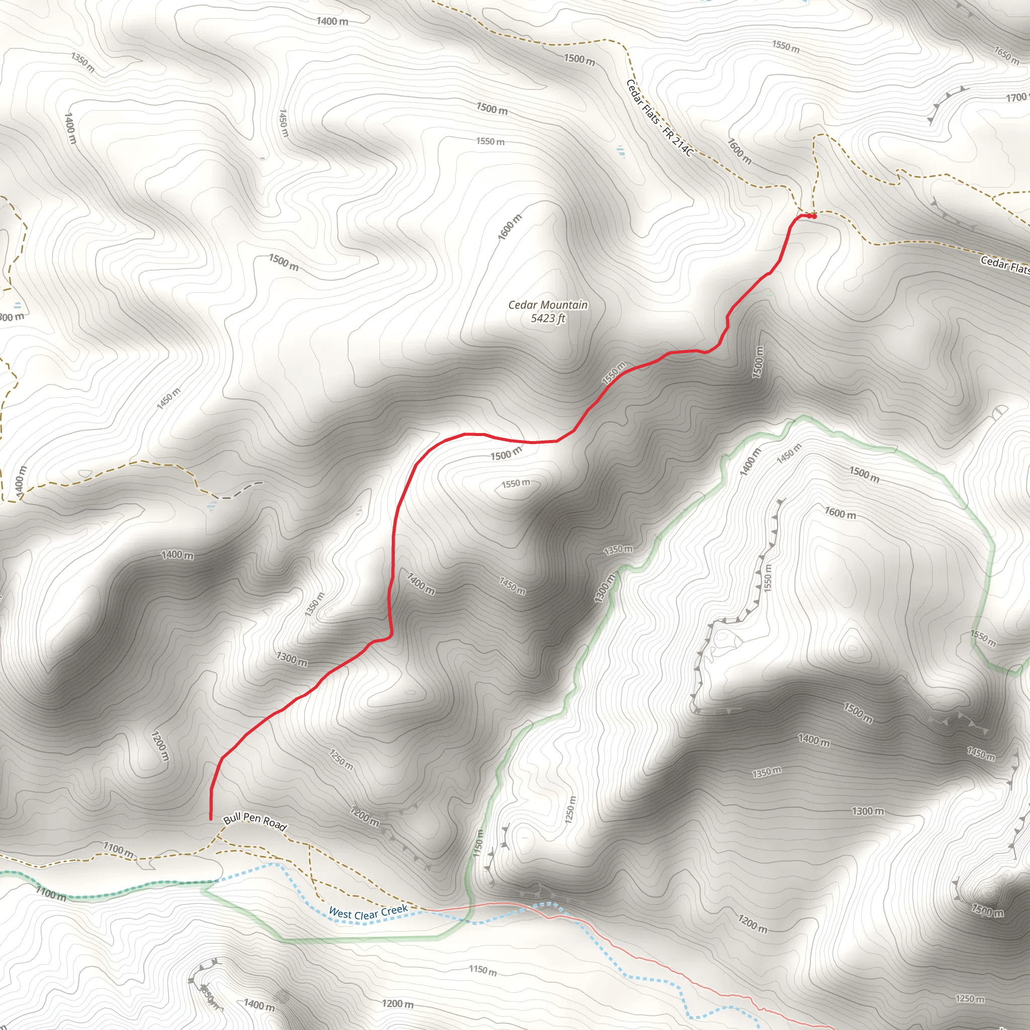 Blodgett Basin Trail mobile static map