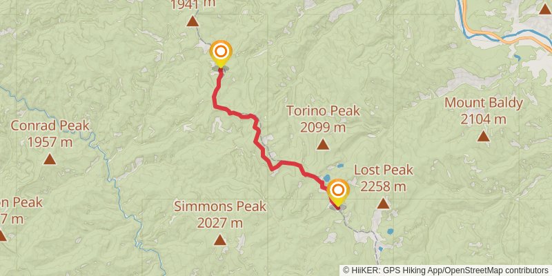 Idaho Centennial Trail stage 60 Map