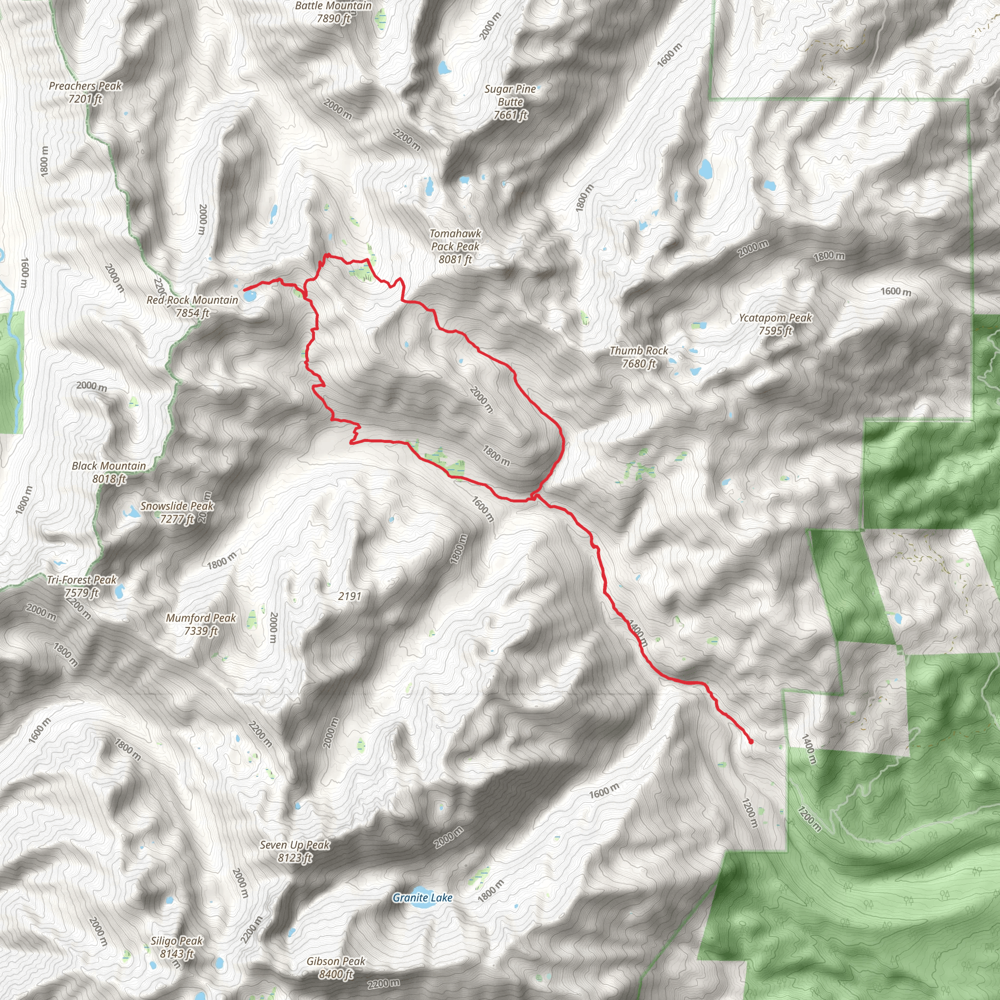 Landers Lake and Swift Creek Loop Trail mobile static map