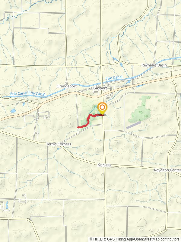 Red trail from Gasport Road mobile static map