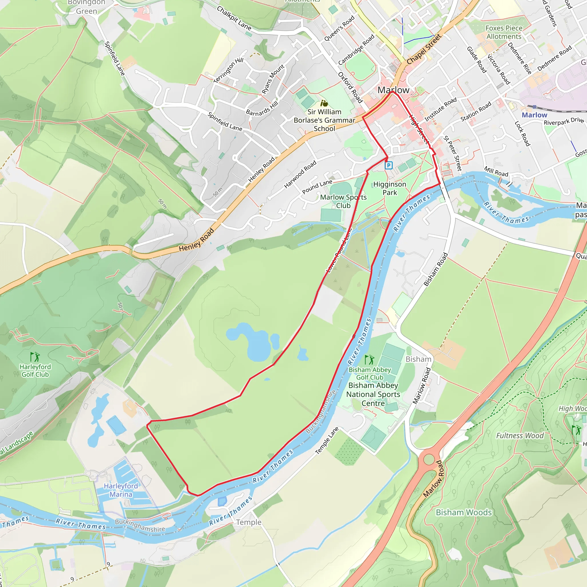 River Thames Walk - Marlow mobile static map