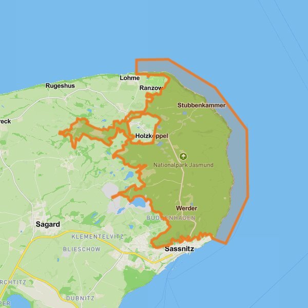 Jasmund National Park mobile static map