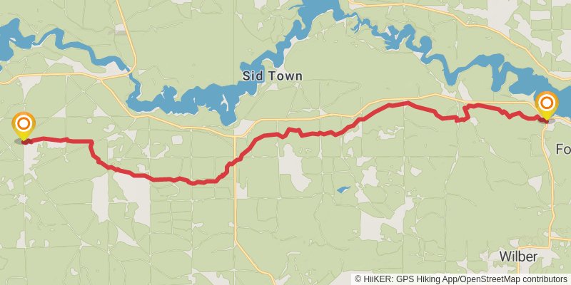Shore To Shore Trail stage 16 Map