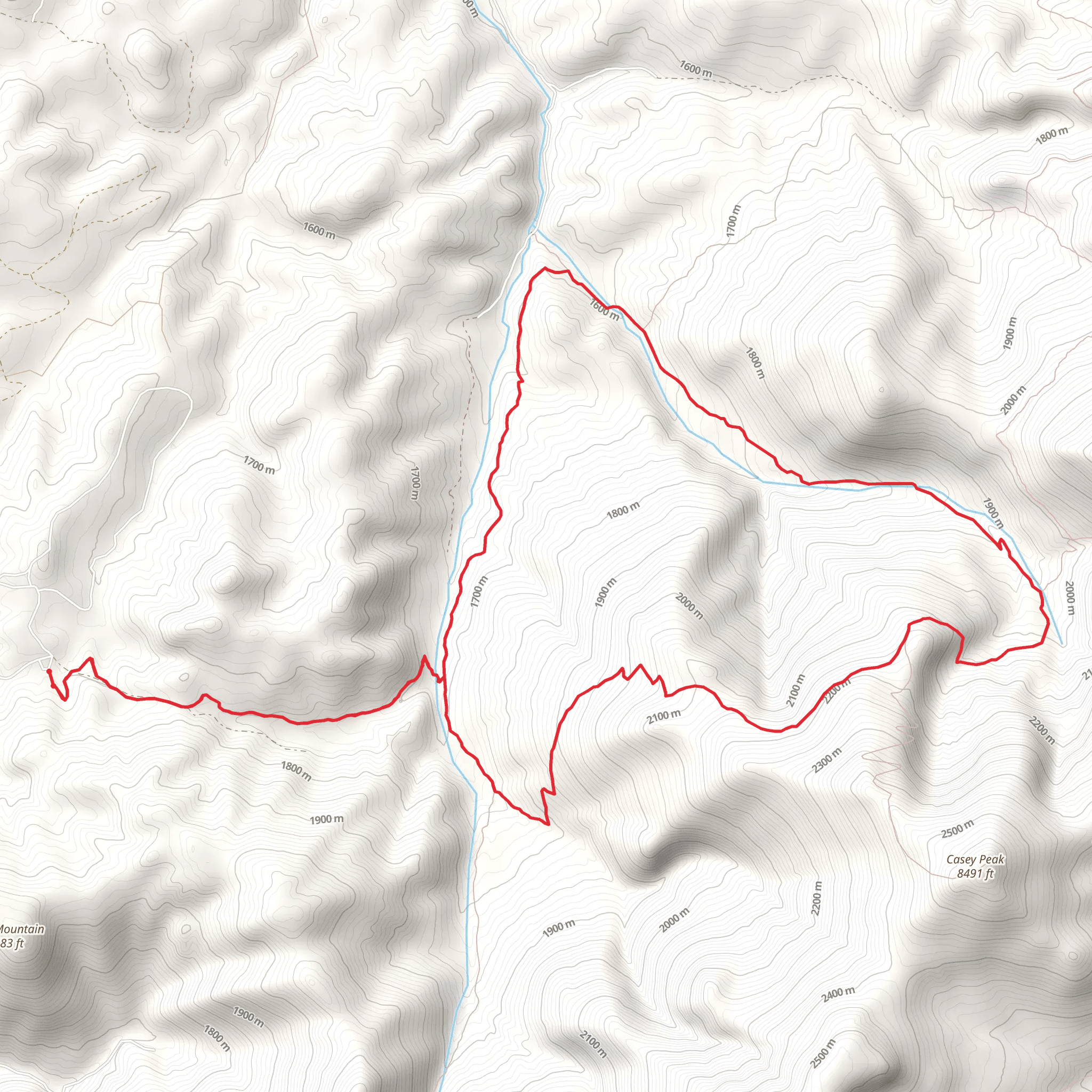 McClellan Creek and East Fork McClellan Creek Loop mobile static map