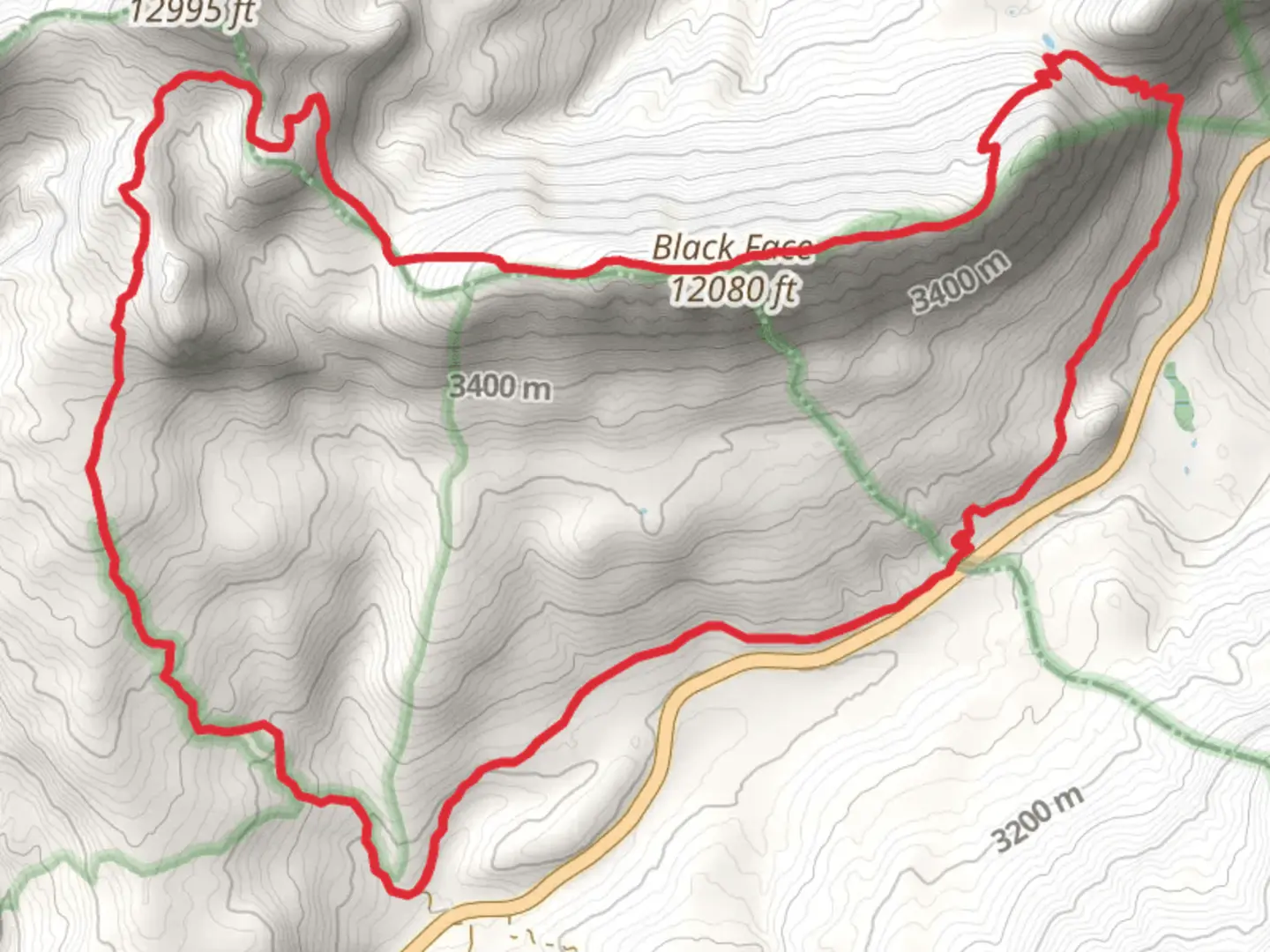 An image depicting the trail Lizard Head, Black Face and Cross Mountain Loop Trail and its surrounding area.