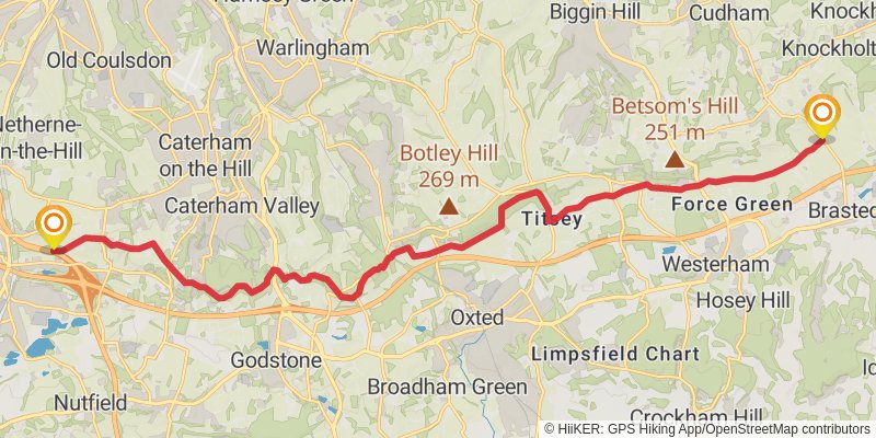 Pilgrims Way stage 5 Map