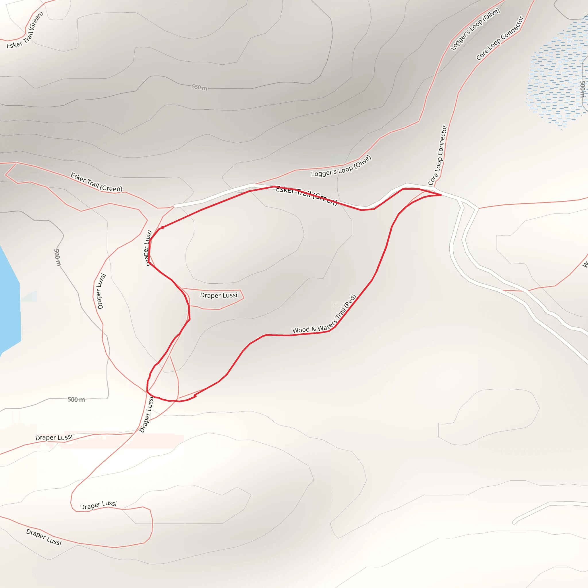 Wood and Waters Trail mobile static map