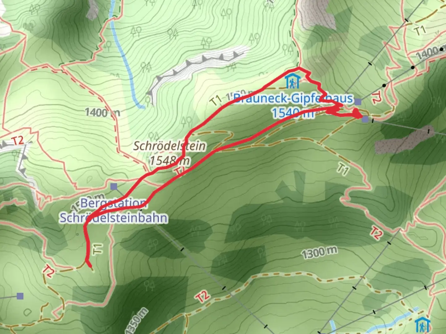 An image depicting the trail Brauneck Loop Via Alpina Purple and its surrounding area.