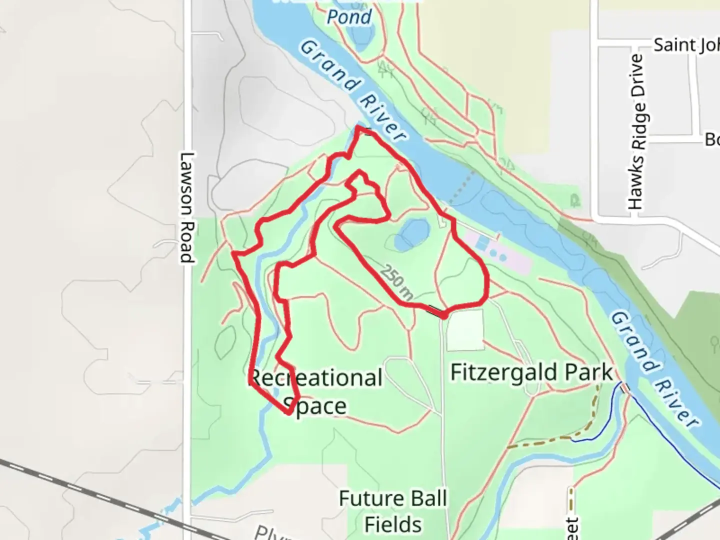 An image depicting the trail West Woods, Bloodwell and Acorn Loop Trail and its surrounding area.