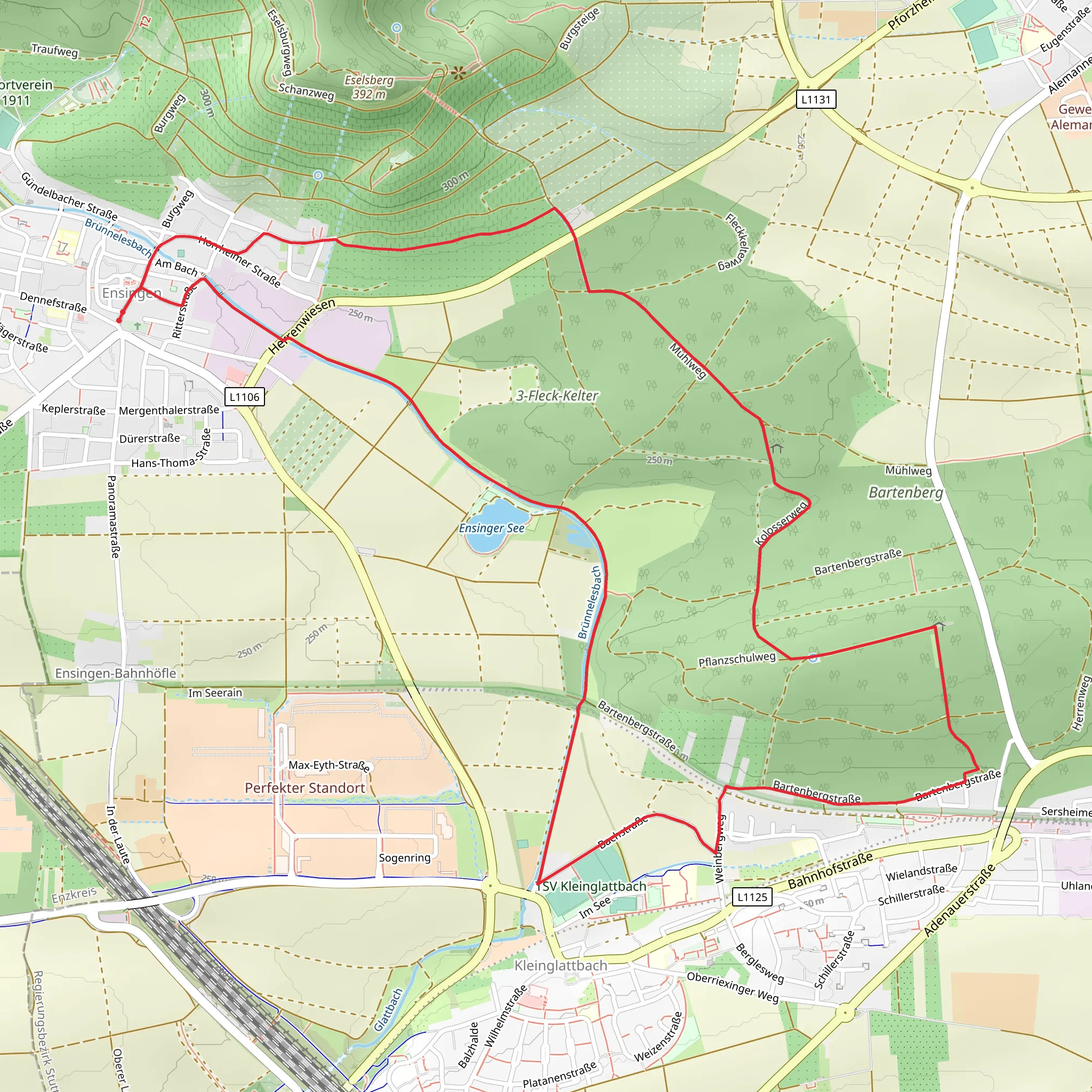 Bartenberg Rundweg mobile static map