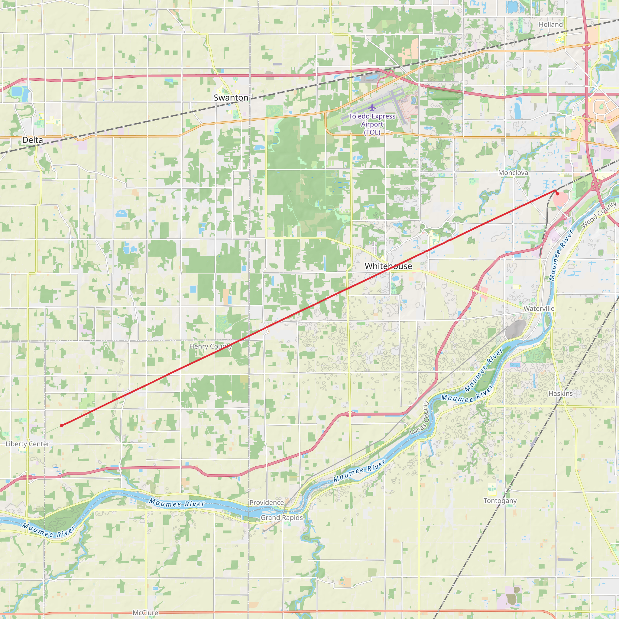 Wabash Cannonball Trail - South Fork mobile static map