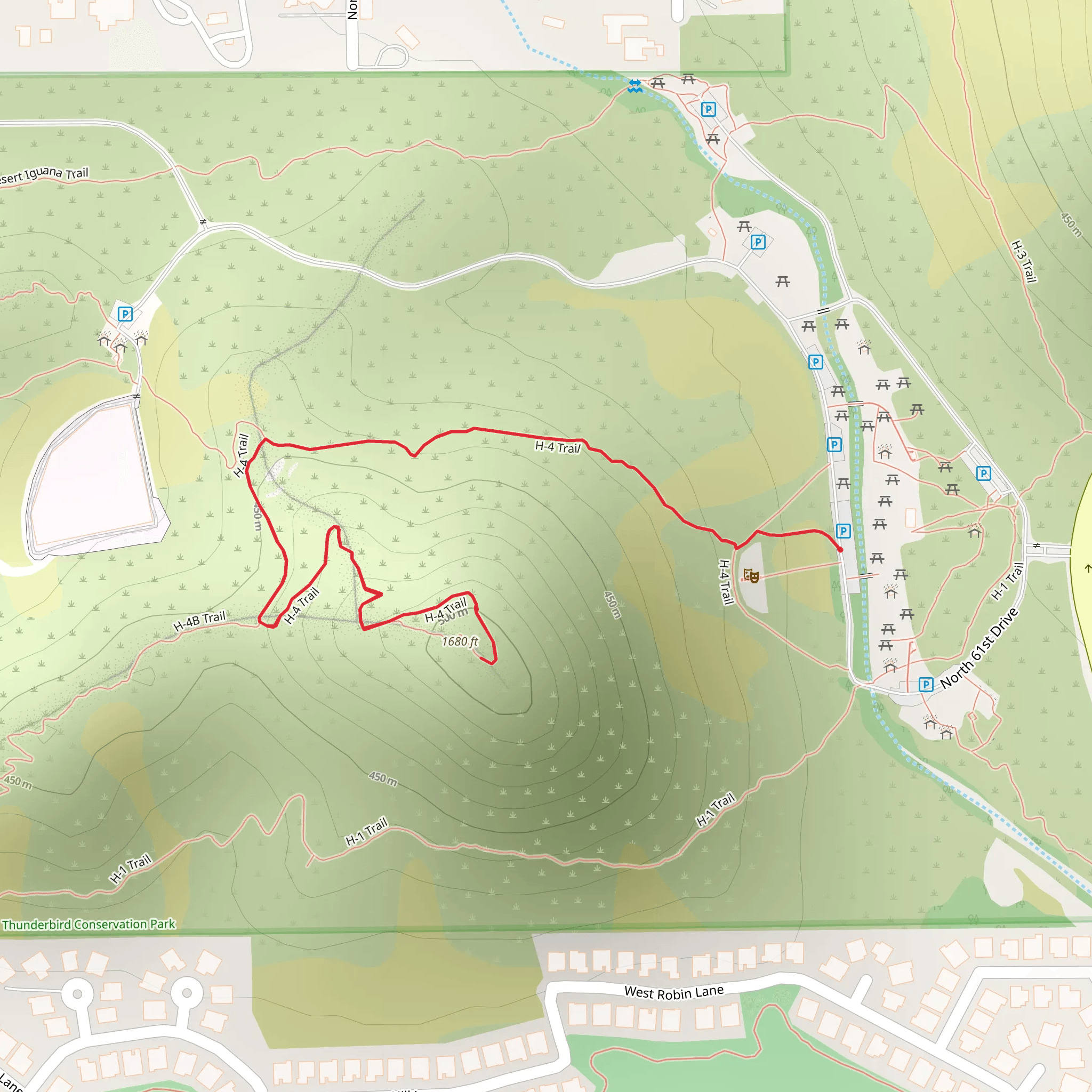 H - 4 Trail mobile static map