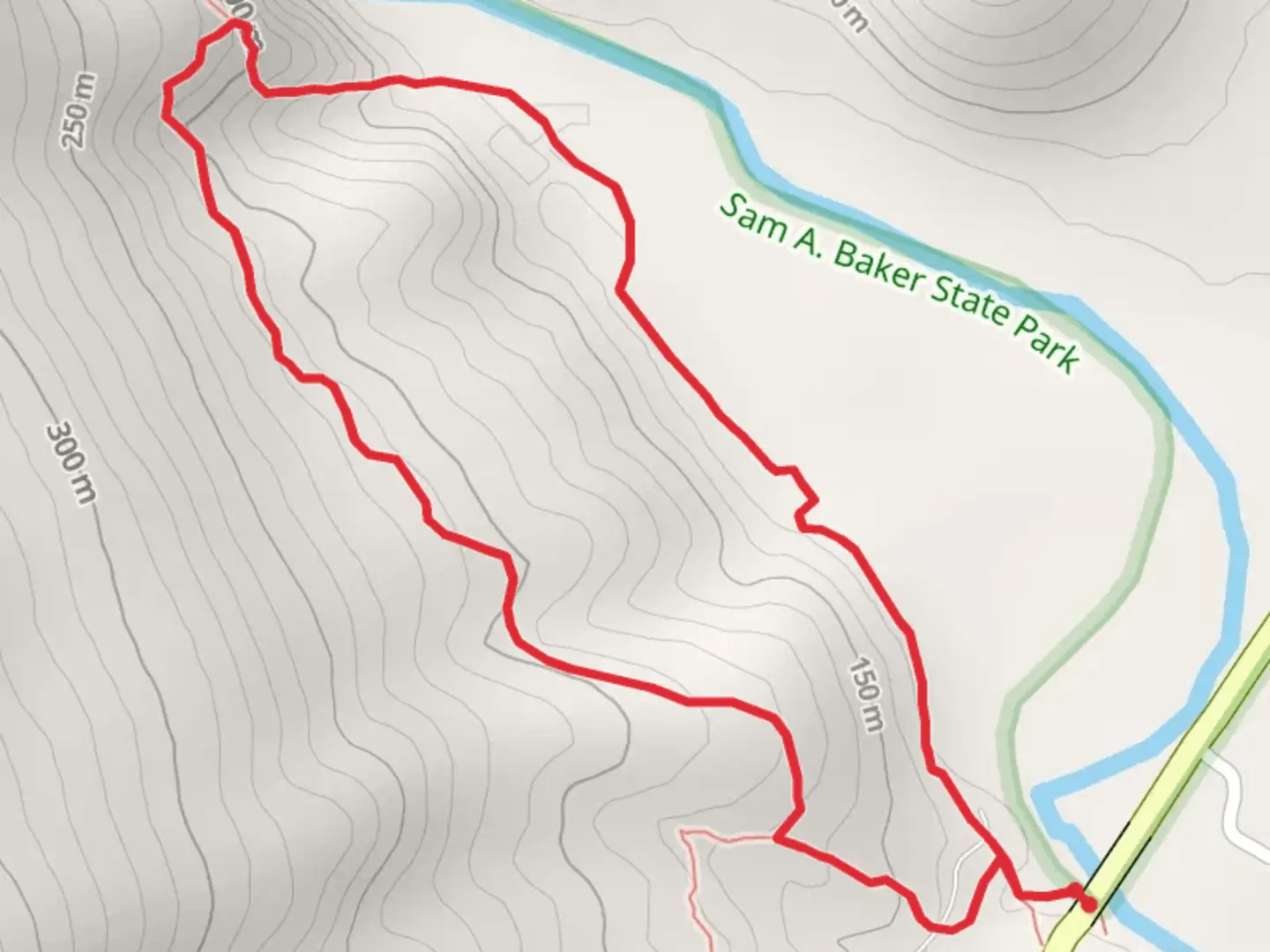 An image depicting the trail Shut-Ins and Mudlick Hike Only Loop Trail and its surrounding area.