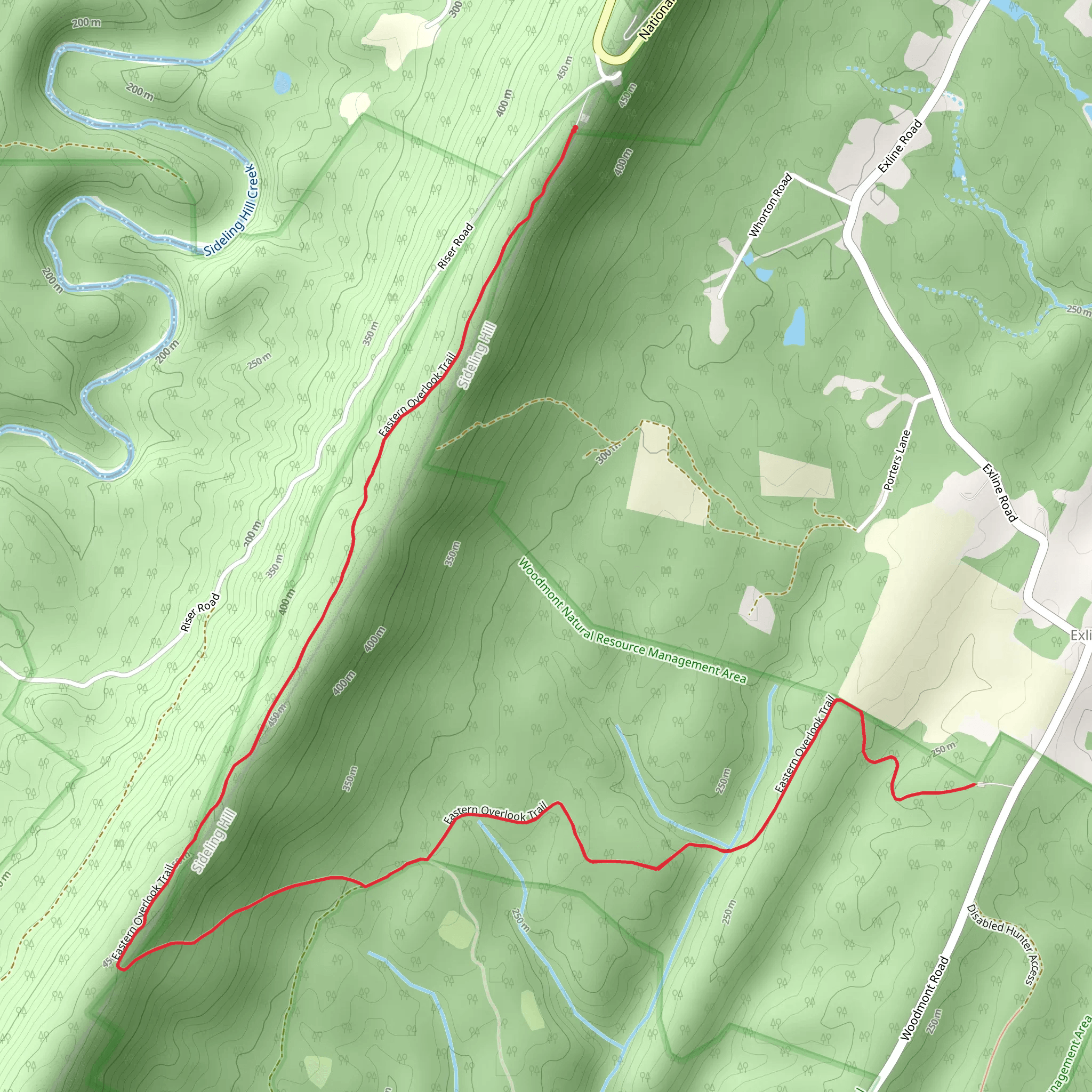 Eastern Overlook Trail mobile static map