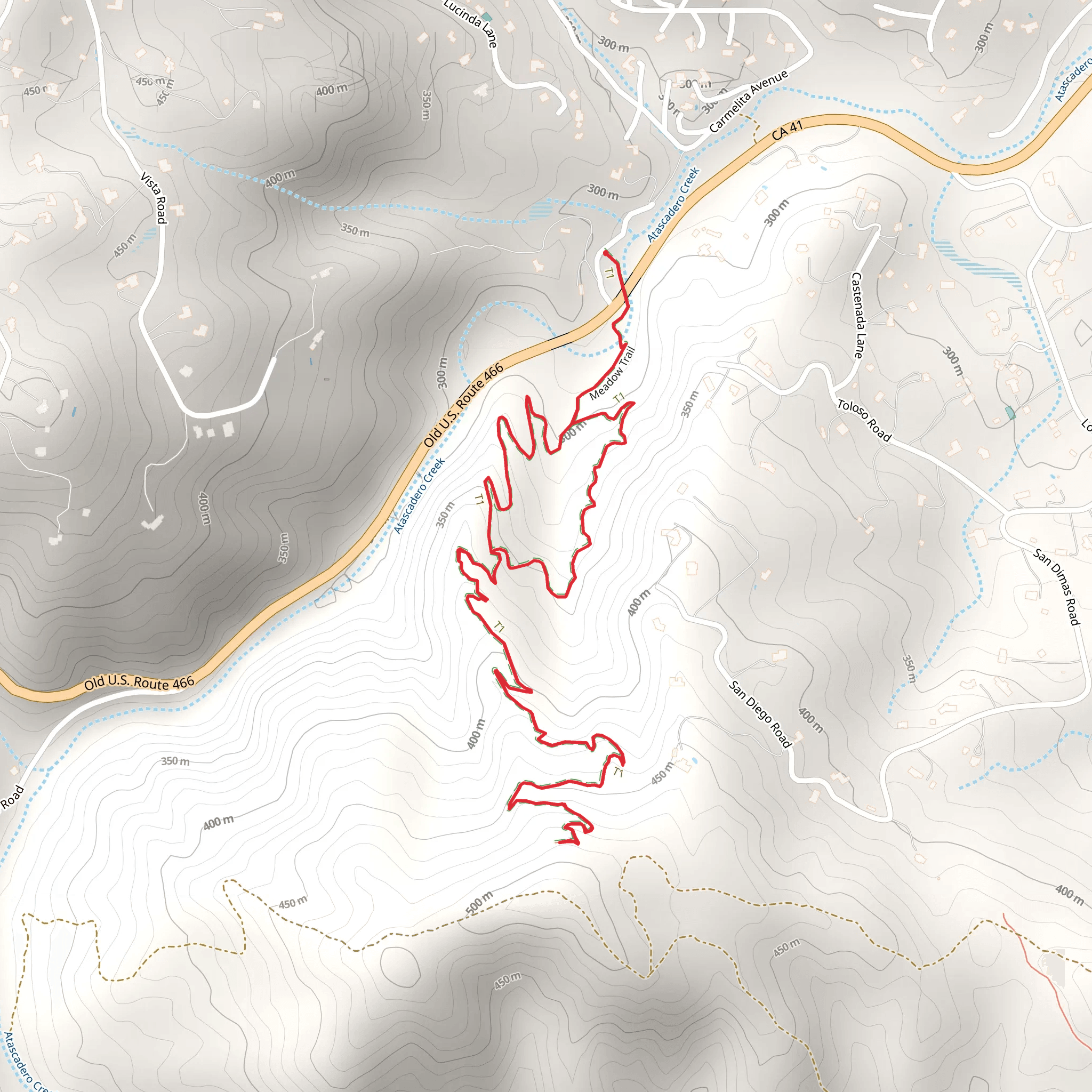 Oak Woodland and Lookout Loop Trail mobile static map