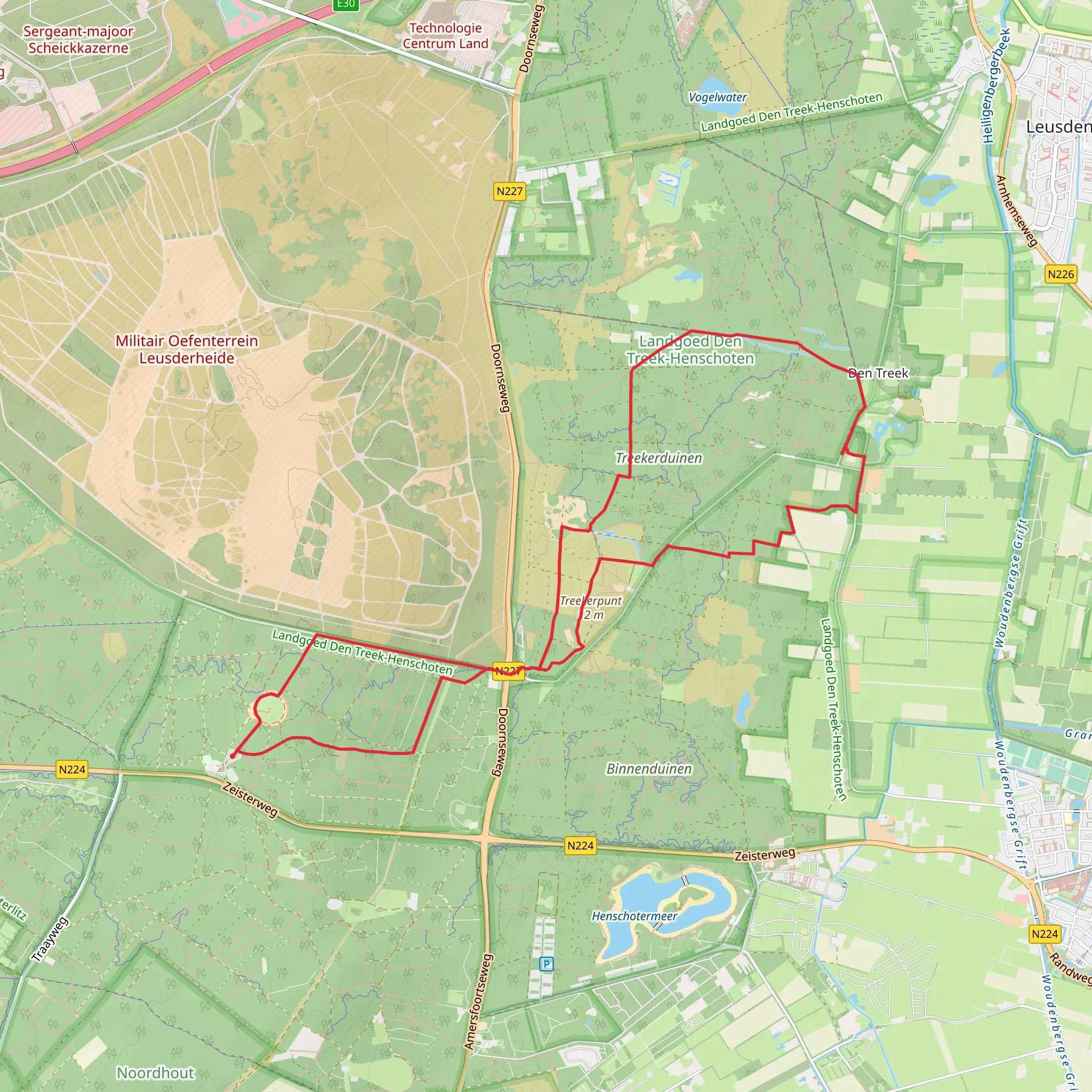 Pyramide van Austerlitz and Treekerpunk via Oude Utrechtse Weg mobile static map
