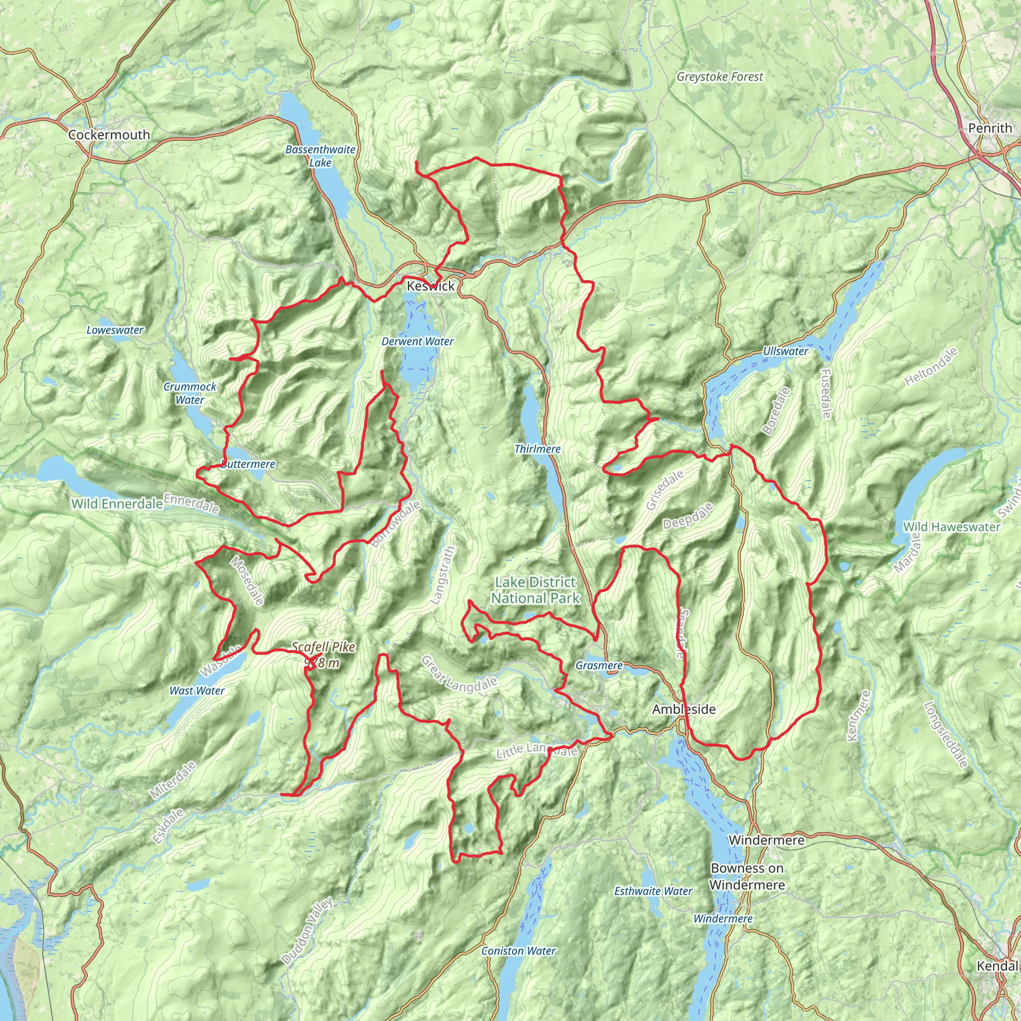 Around Lakes Walk mobile static map