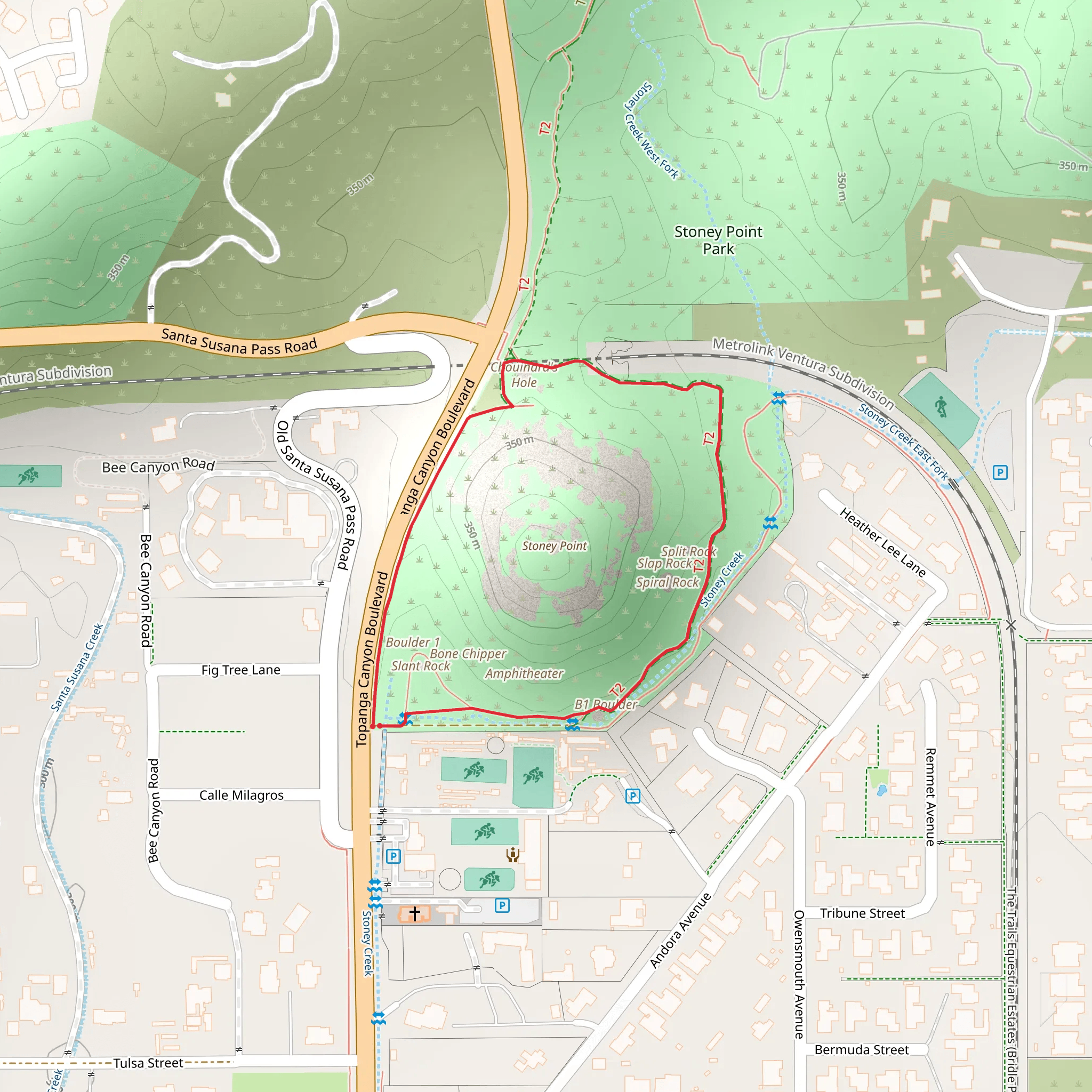 Stoney Point and Creek Loop mobile static map