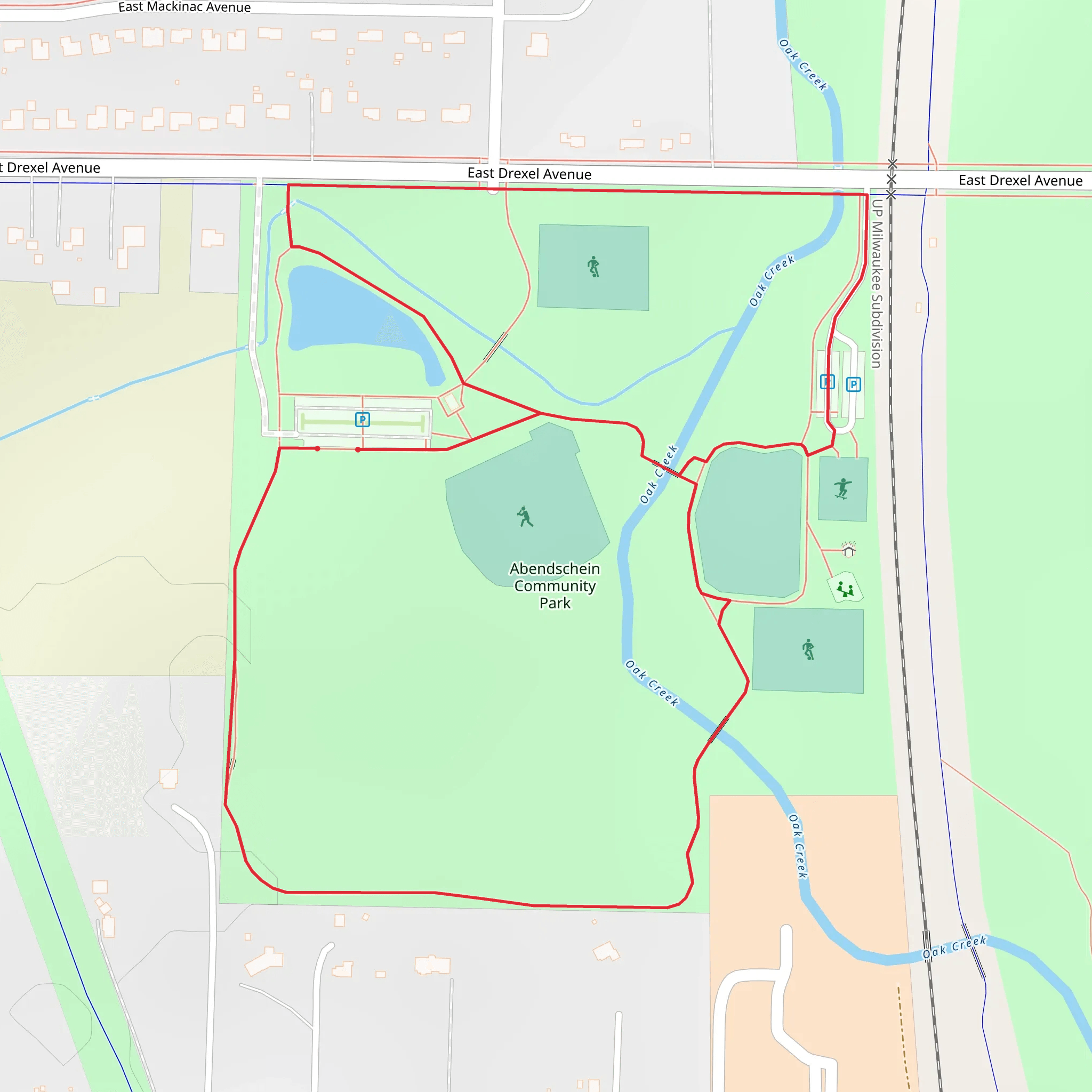 Abendschein Community Park Loop mobile static map