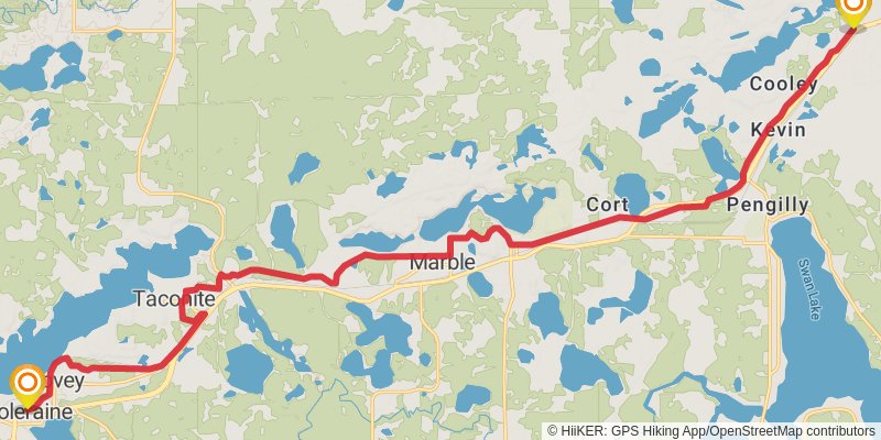 North Country Trail - Minnesota stage 25 Map