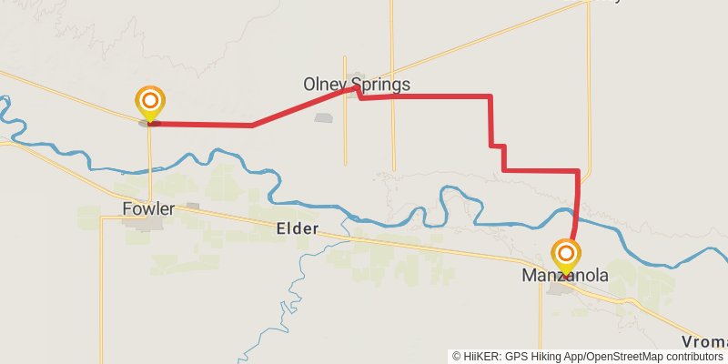 American Discovery Trail South Route - Colorado stage 10 Map