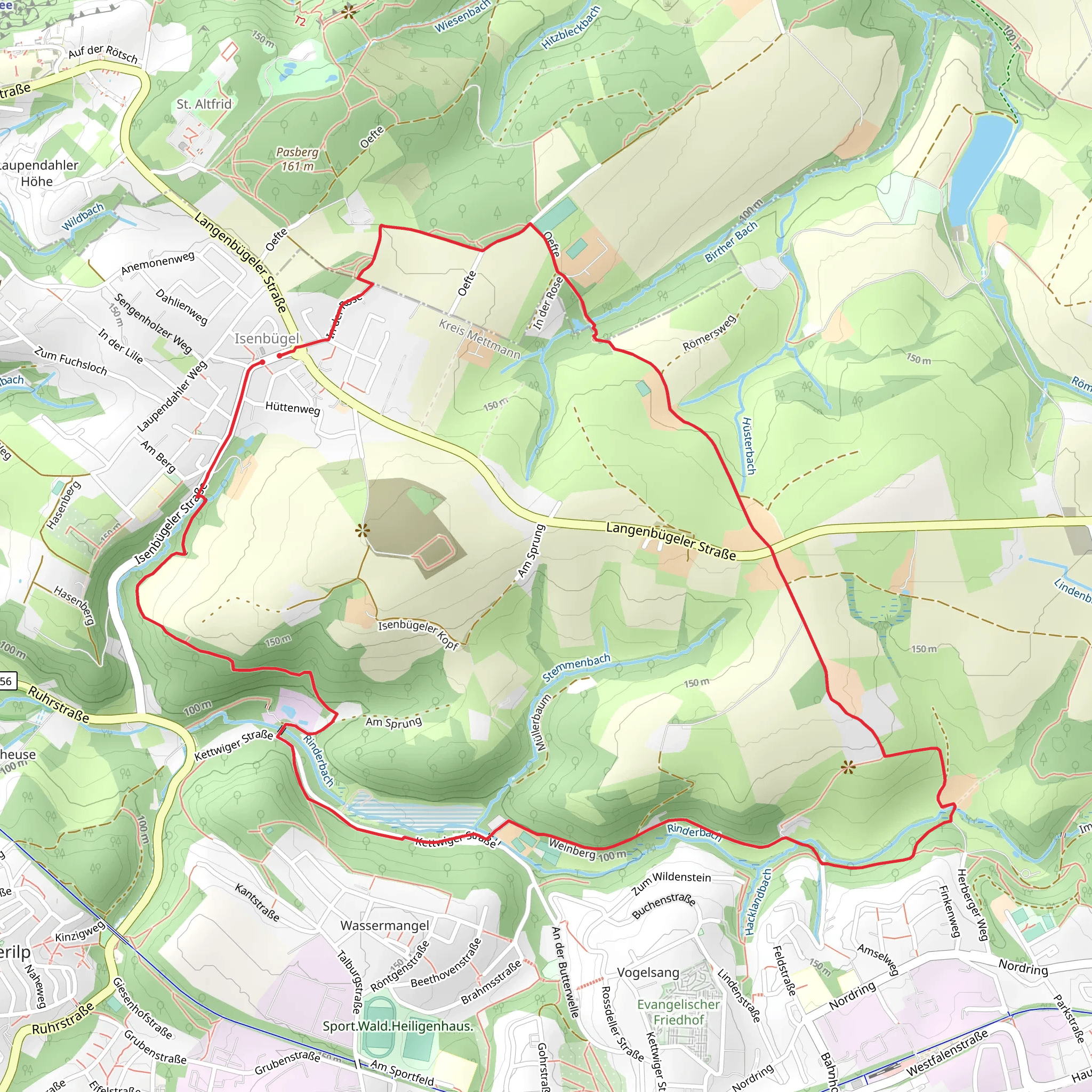 Hustert, Vogelsang and Wassermangel Loop mobile static map