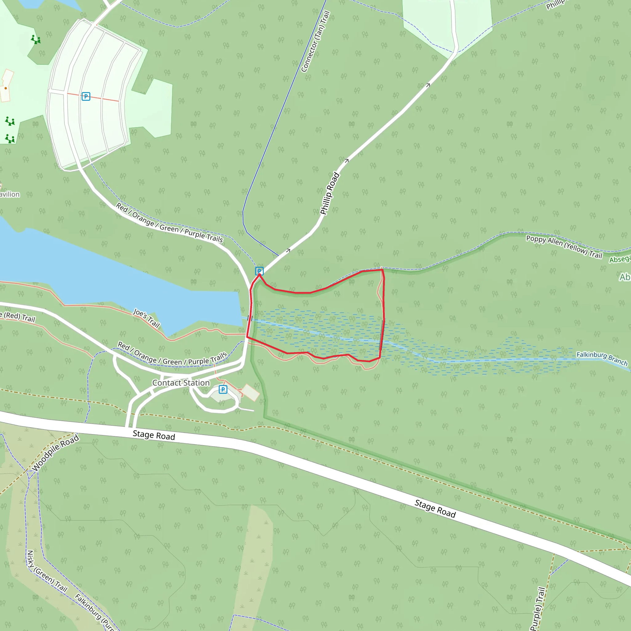 Absegami Silver Loop Trail mobile static map