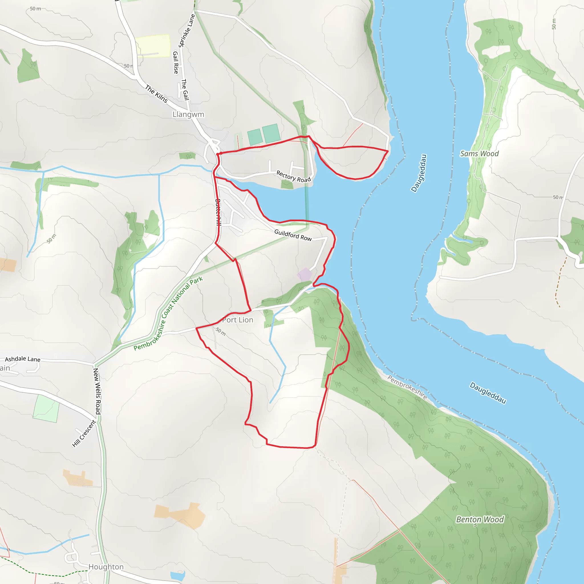 Llangwm Path mobile static map
