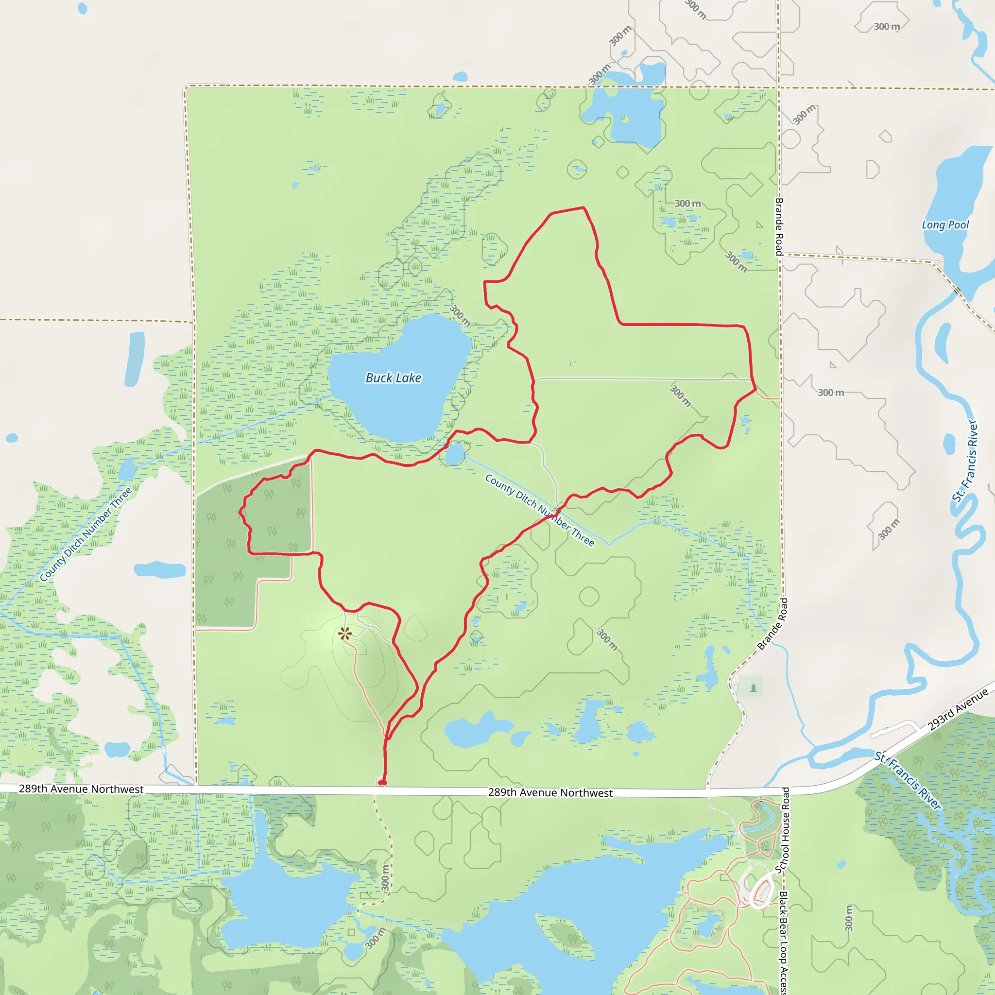 Buck Lake Loop via Blue Hill Trail mobile static map