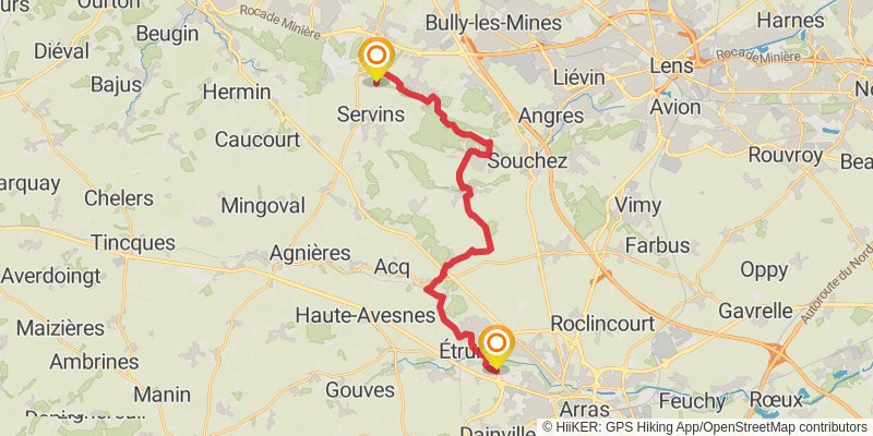 Via Francigena - France stage 10 Map