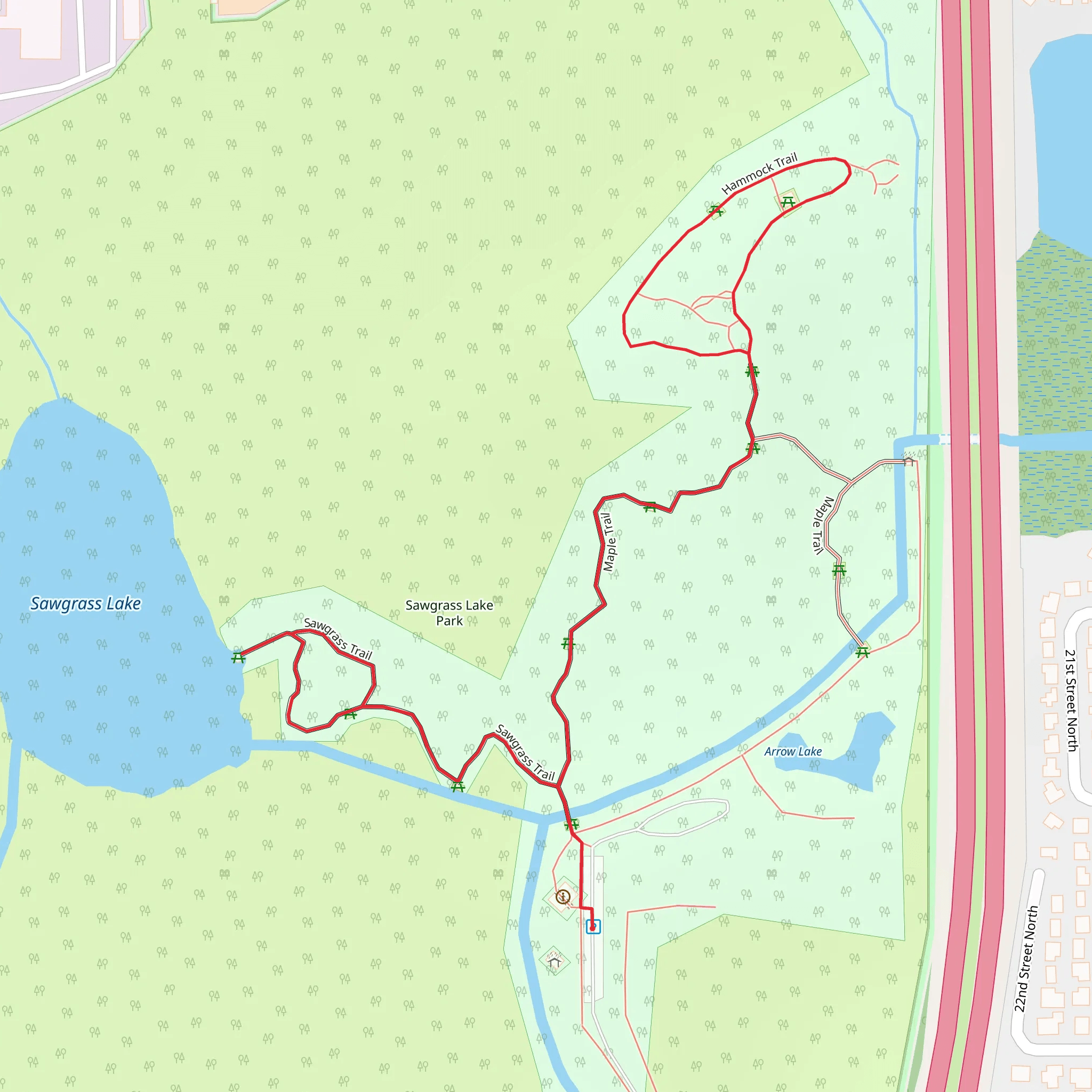 Sawgrass Lake Loop mobile static map