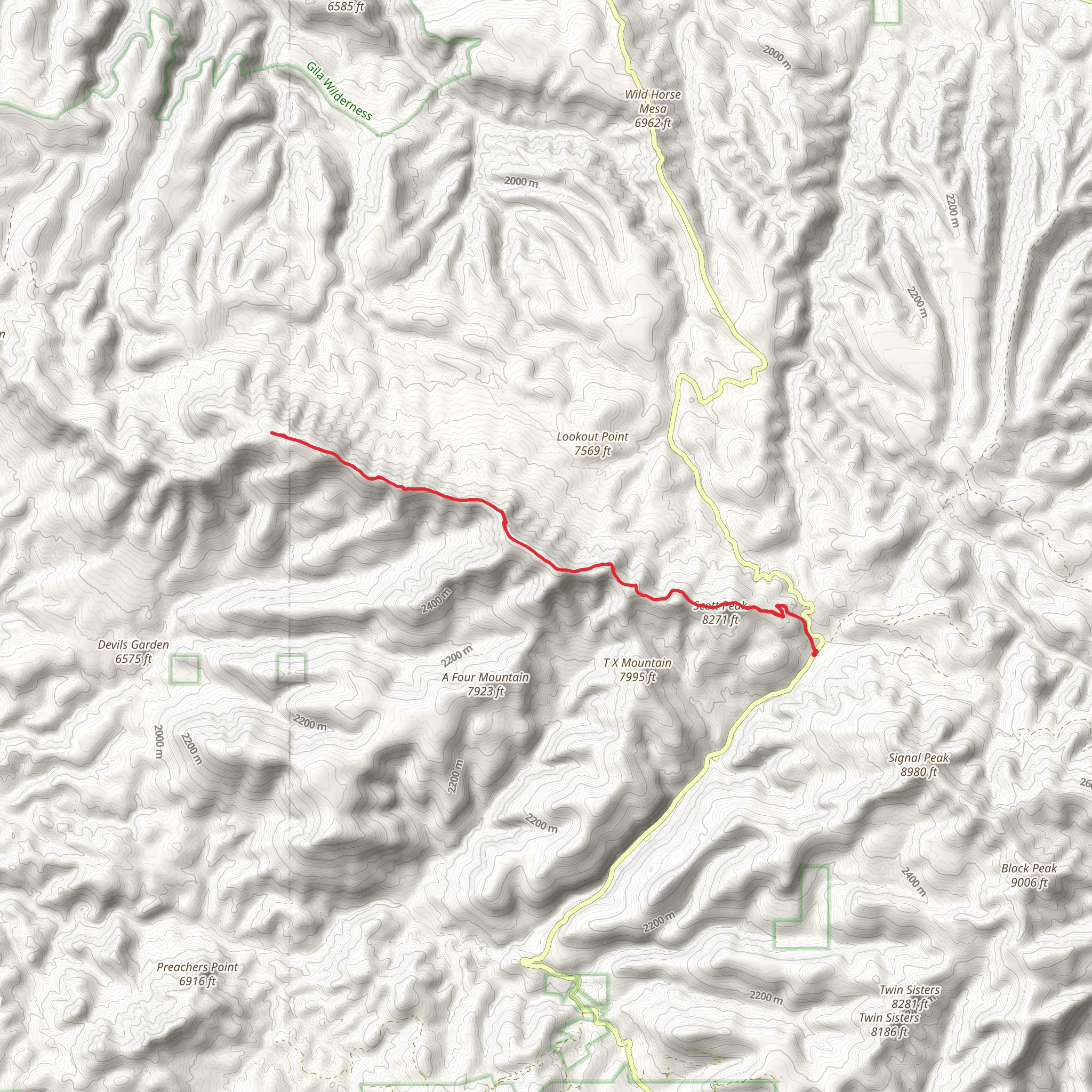 Tadpole Ridge Trail mobile static map