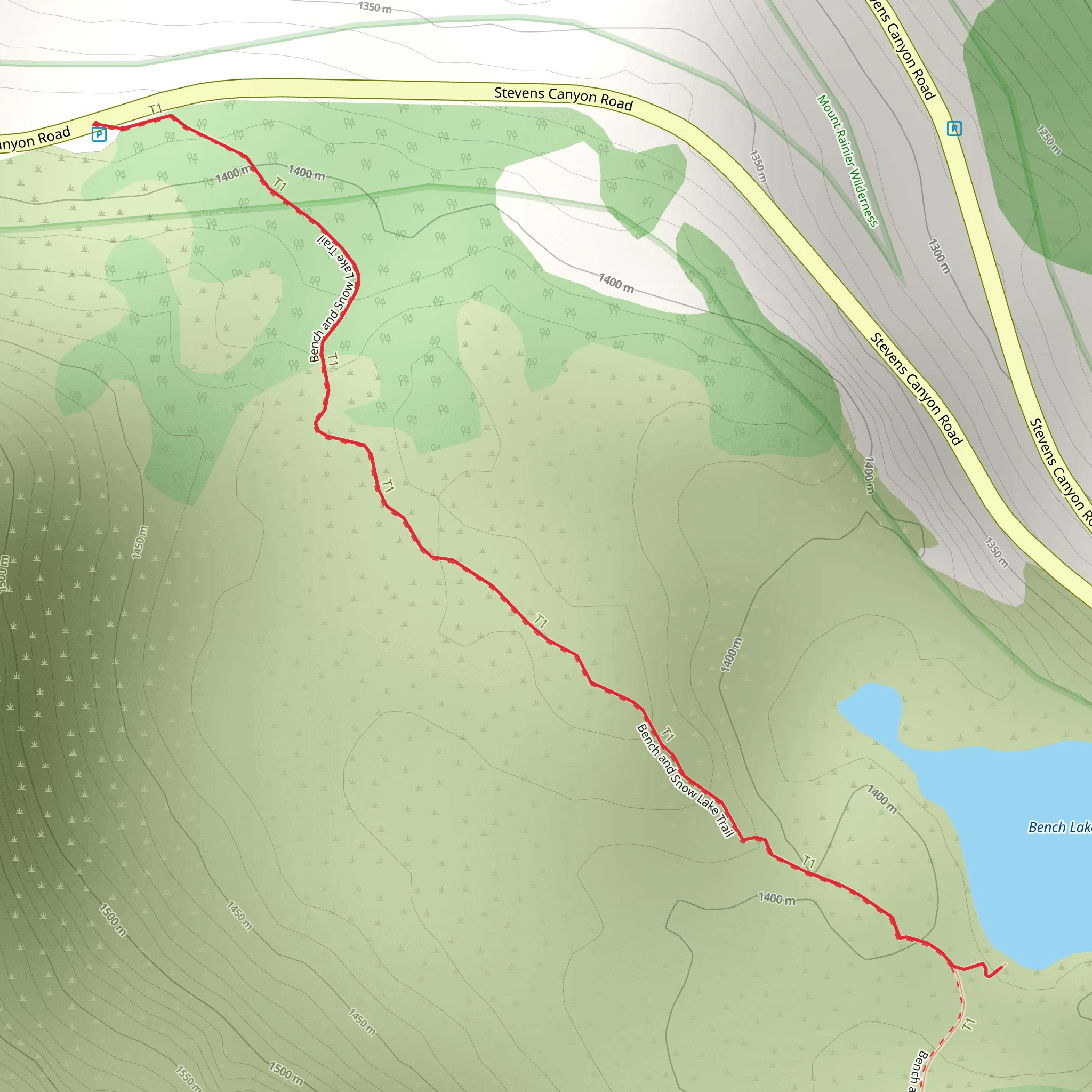 Bench Lake mobile static map