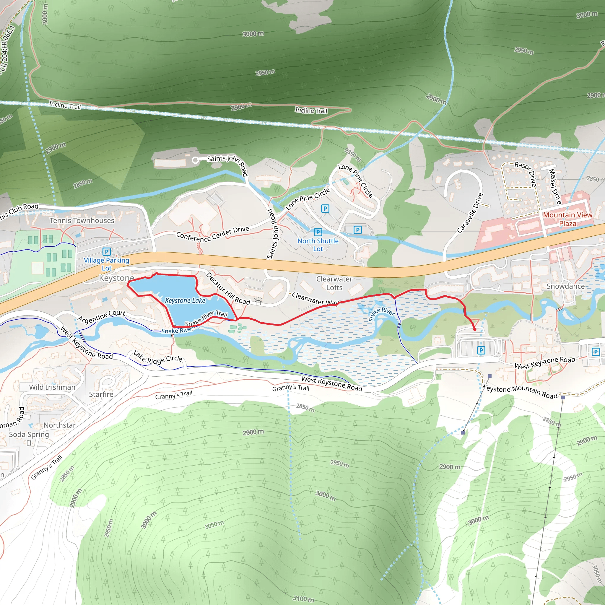 Keystone Lake Loop mobile static map