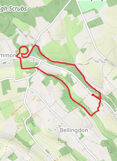 Hike on Cholesbury Camp and Hawridge mobile static map