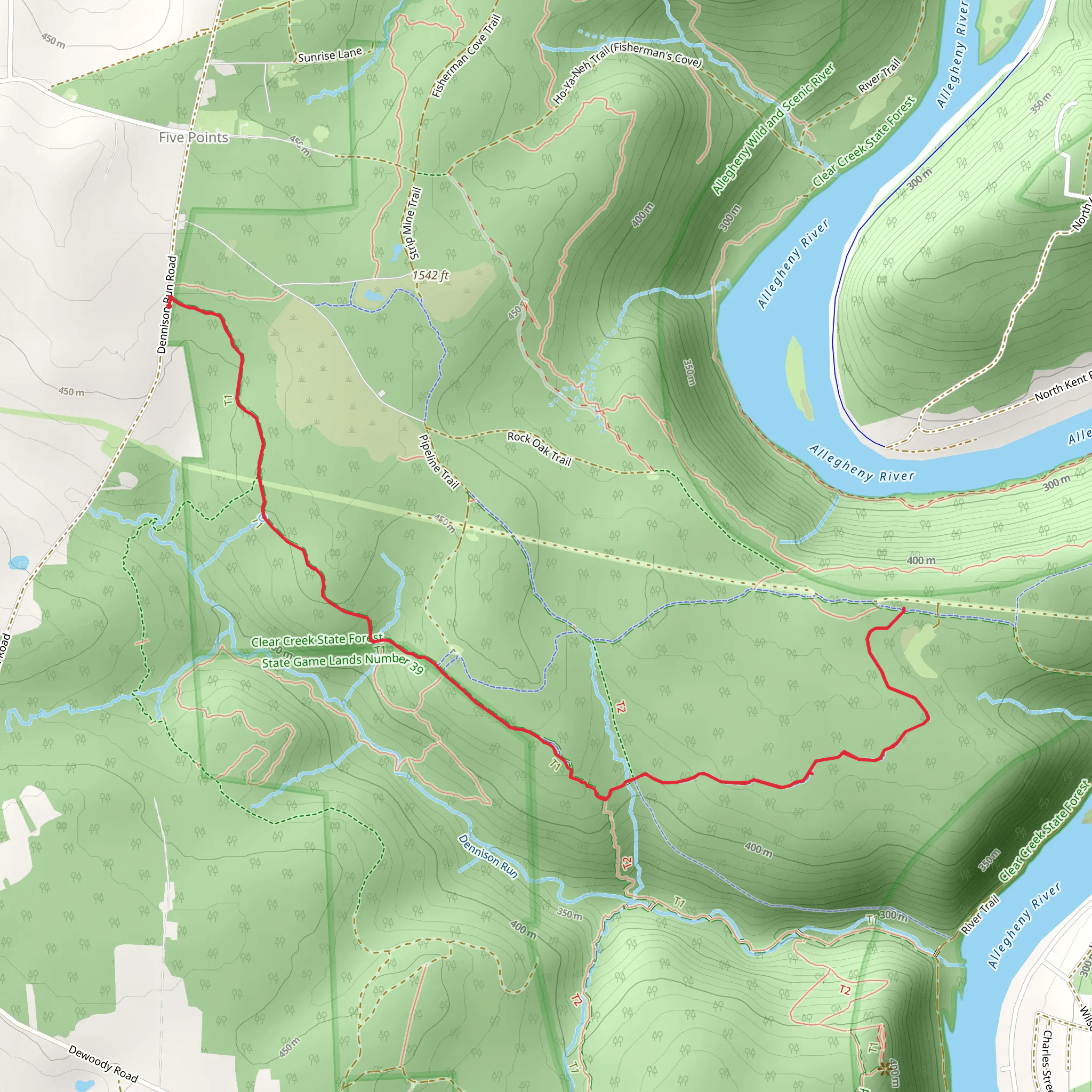 Kittanning State Forest mobile static map