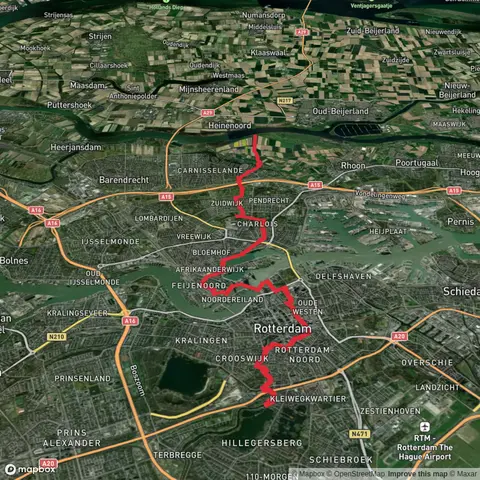 Berg en Broeksche Gemaalbrug to Fietsroute Network via Molenpolderpad