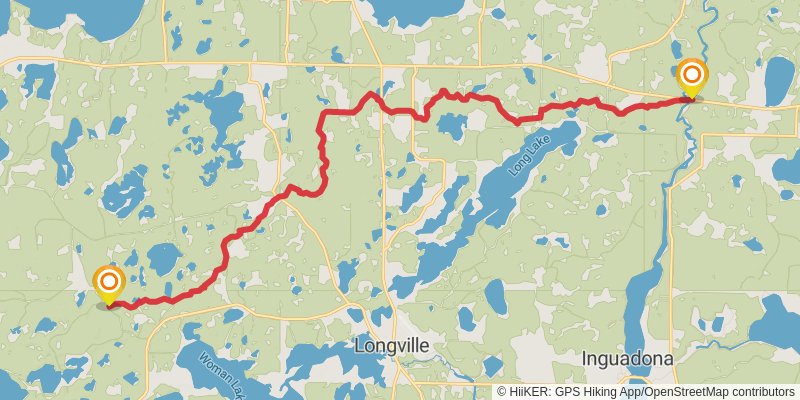 North Country Trail - Minnesota stage 20 Map