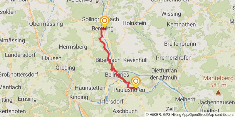 Jura2000-Tour stage 2 Map