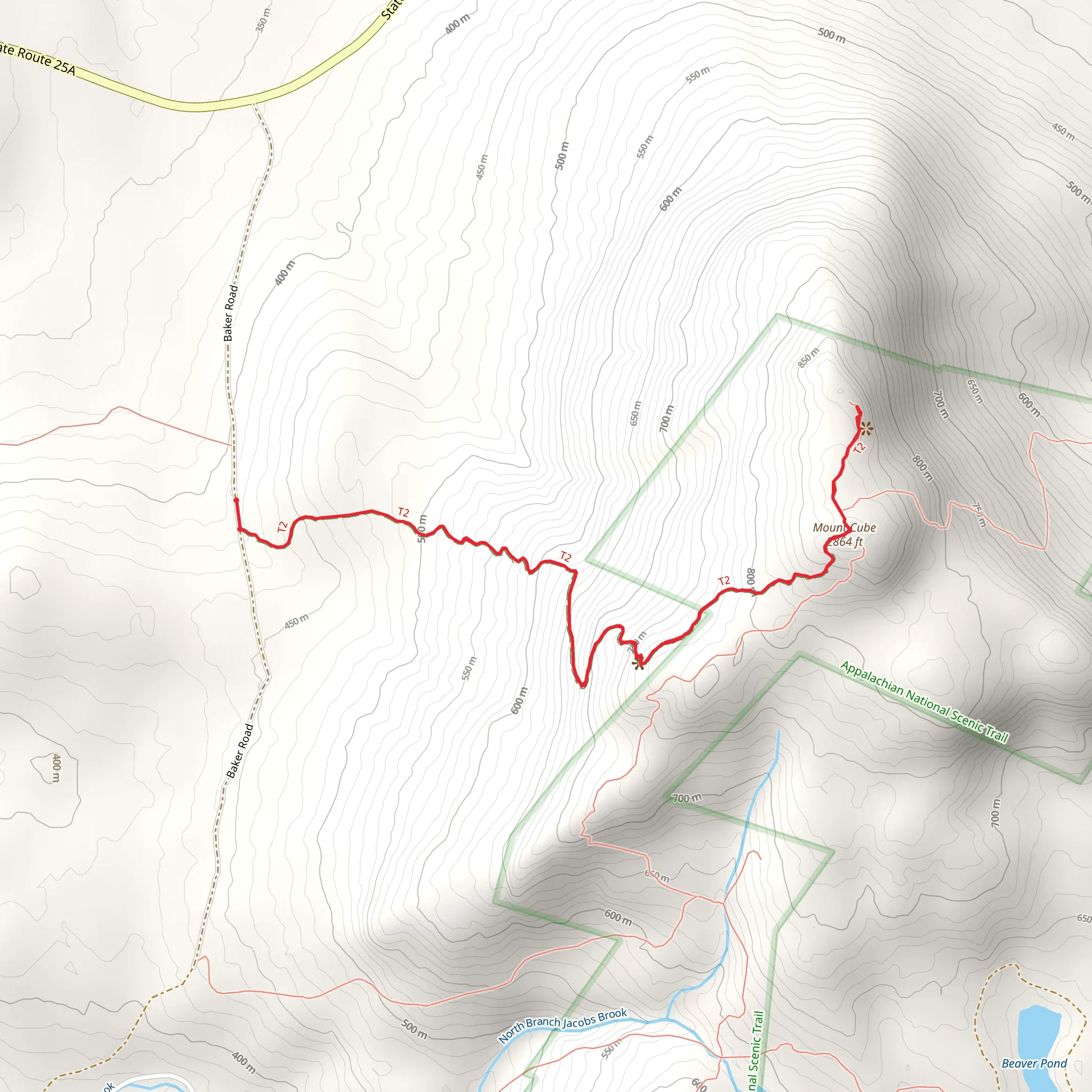 Mount Cube from Baker Road mobile static map
