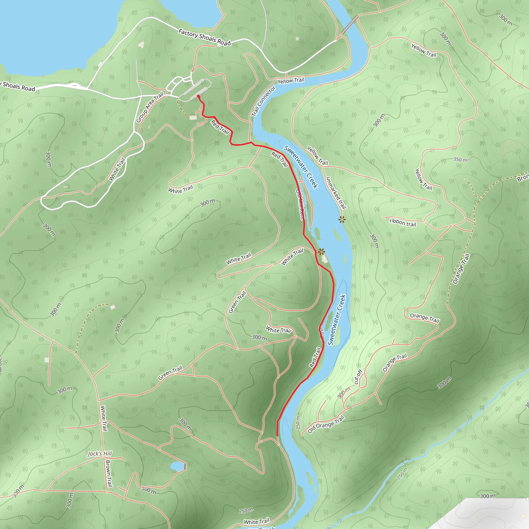 Sweetwater Creek - Red Trail mobile static map