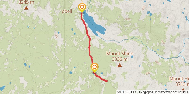 Thompson Lake via Florence Lake Trail stage 2 Map