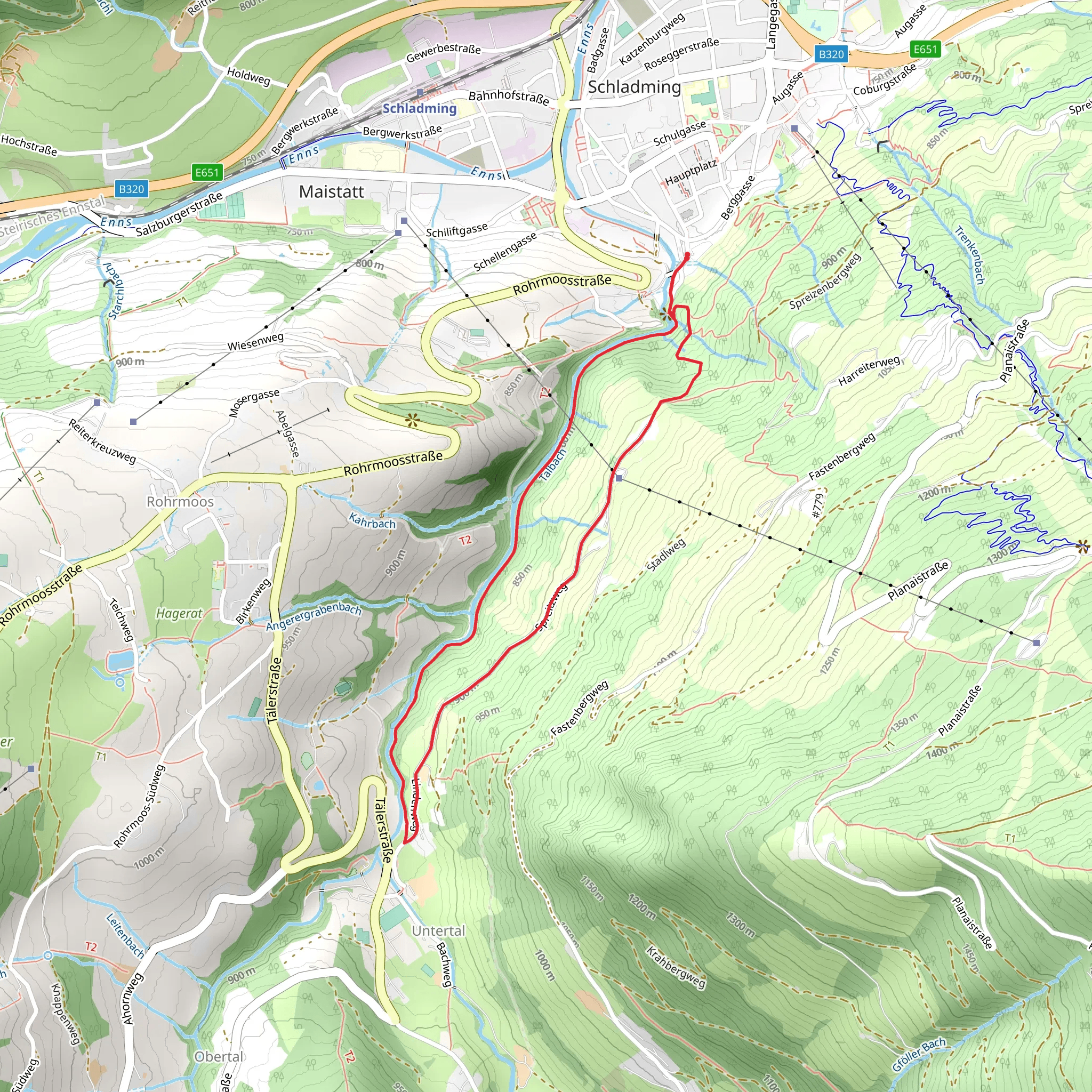 Talbachklamm Tour mobile static map